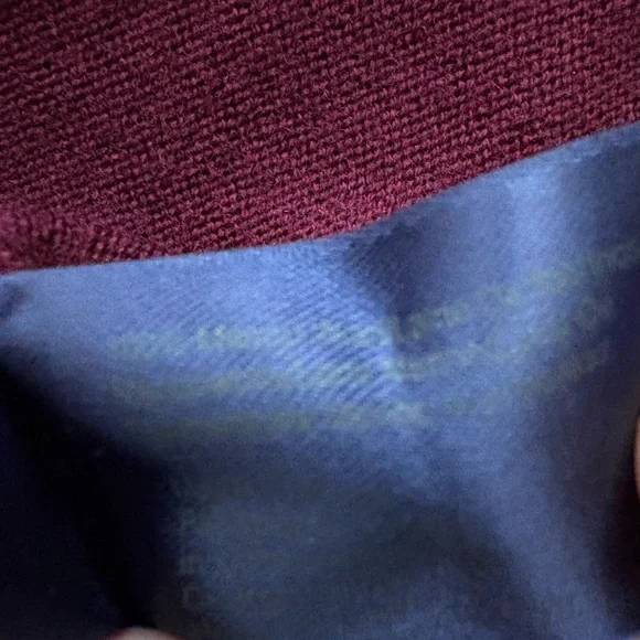 Brooks Brothers Extra Fine Merino Wool Cardigan Maroon Deep Red Medium NWOT - Picture 8 of 8